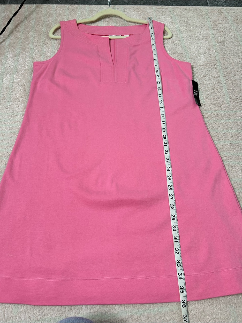 New York & Company Sleeveless Bubblegum Pink Shift Tank Dress Cotton Size XL - Picture 11 of 13
